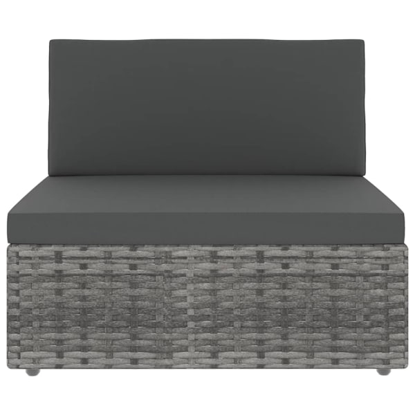 vidaXL Modulsoffa 2-sits konstrotting grå grå