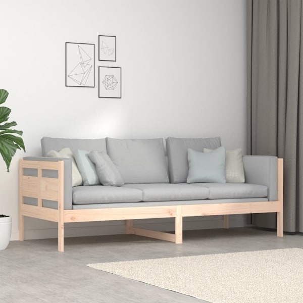 vidaXL Dagbädd 80x200 cm massiv furu Brun