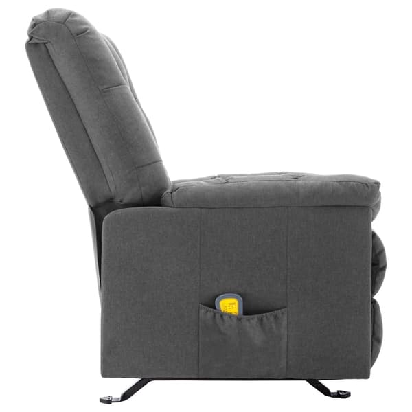 vidaXL Massagefåtölj ljusgrå tyg grå