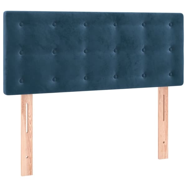 vidaXL Ramsäng med madrass mörkblå 100x200 cm sammet Blå