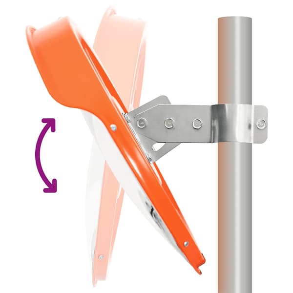 vidaXL Konvex trafikspegel PC-Plast 45 cm utomhusbruk orange Orange