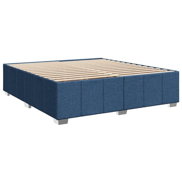 vidaXL Ramsäng med madrass blå 200x200 cm tyg Blå