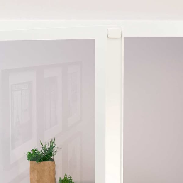 vidaXL Innerdörr 76x201,5 cm härdat glas och aluminium slim Vit