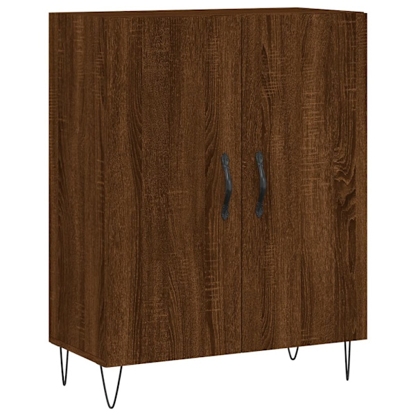 vidaXL Högskåp brun ek 69,5x34x180 cm konstruerat trä Brun