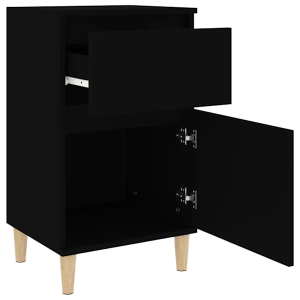 vidaXL Sängbord svart 40x35x70 cm Svart