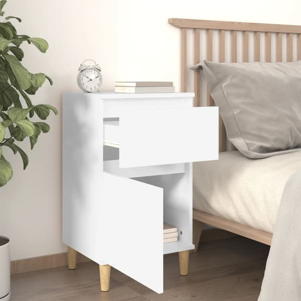 vidaXL Sängbord 2 st vit 40x35x70 cm Vit