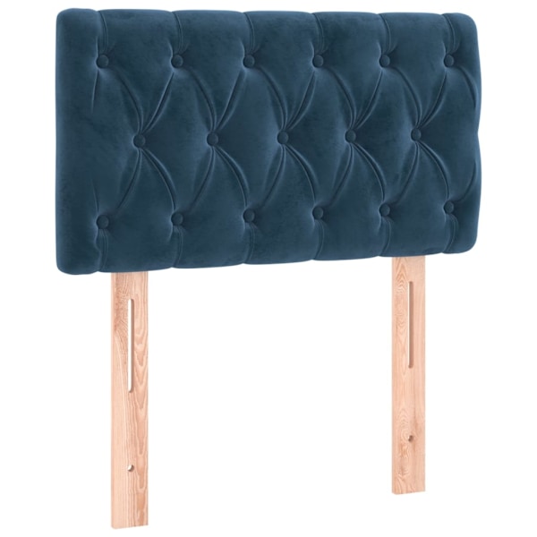 vidaXL Sänggavel mörkblå 80x7x78/88 cm sammet Blå