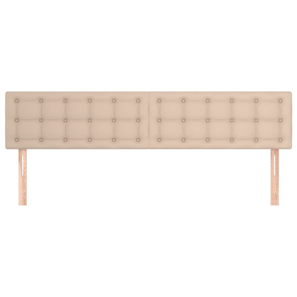 vidaXL Huvudgavlar 2 st cappuccino 80x5x78/88 cm konstläder Brun