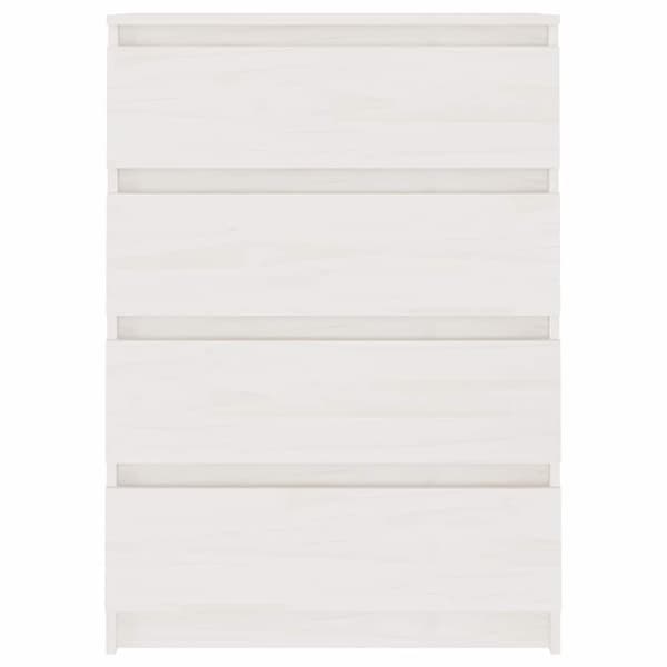 vidaXL Byrå vit 60x36x84 cm massiv furu Vit