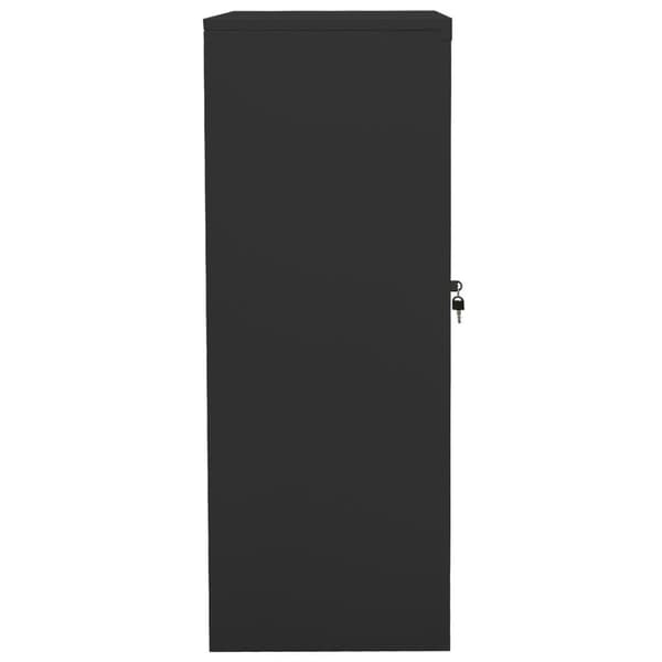 vidaXL Dokumentskåp antracit 90x40x105 cm stål Antracit
