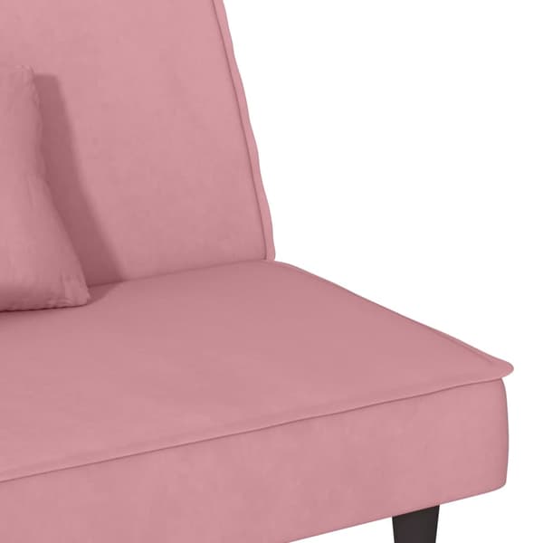 vidaXL Bäddsoffa rosa sammet Rosa