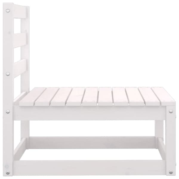 vidaXL Loungegrupp 2 delar vit massiv furu Vit