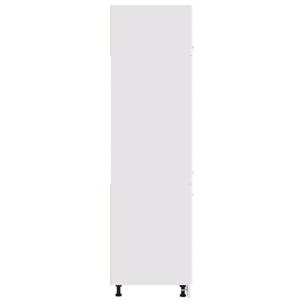 vidaXL Skåp för kylskåp vit 60x57x207 cm spånskiva Vit