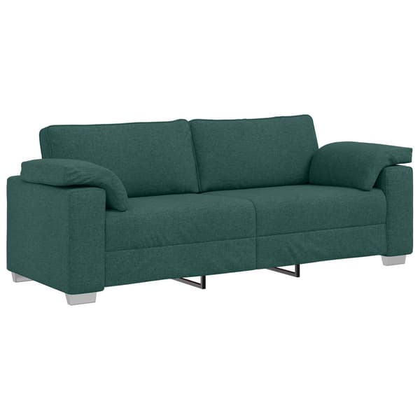 vidaXL Soffa 2 st Mörkgrön tyg Grön