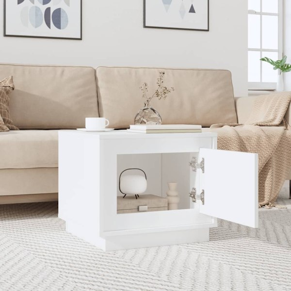 vidaXL Soffbord vit 51x50x44 cm konstruerat trä Vit