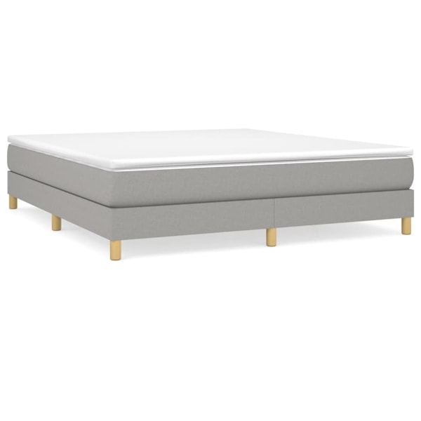 vidaXL Sängram utan madrass ljusgrå 160x200 cm tyg Grå