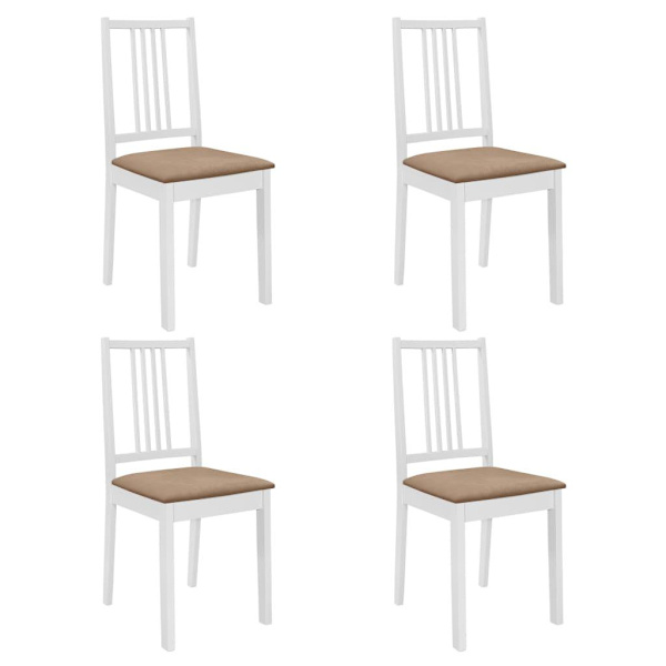 vidaXL Matgrupp 5 delar MDF vit Vit