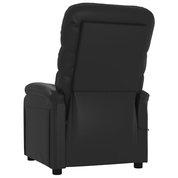 vidaXL Elektrisk reclinerfåtölj svart konstläder Svart