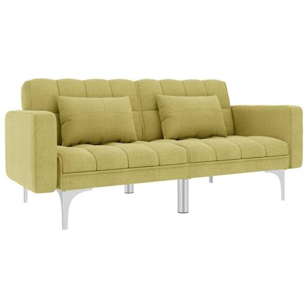 vidaXL Bäddsoffa i tyg grön Grön