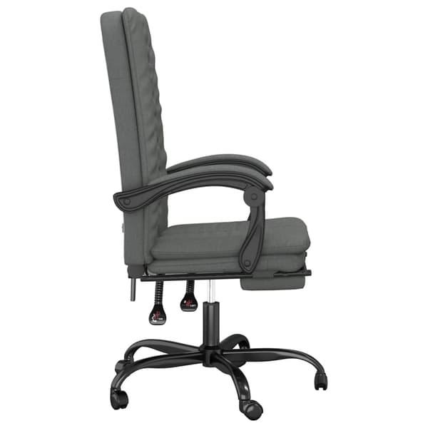 vidaXL Kontorsstol mörkgrå tyg Grå