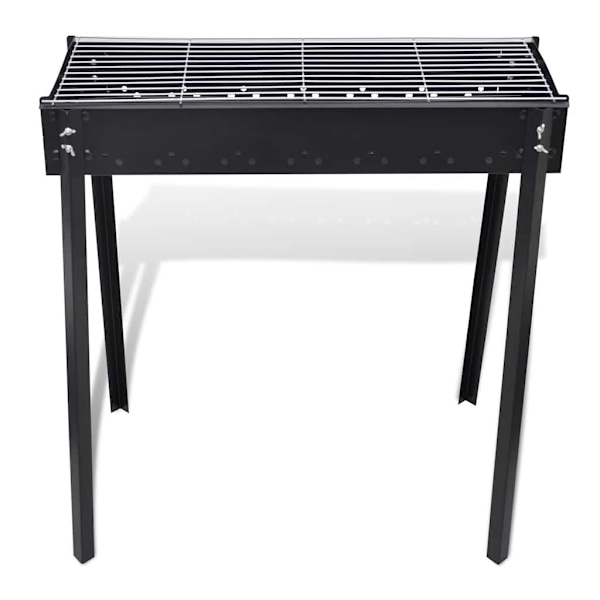 vidaXL Kolgrill rektangulär svart 75x28 cm Svart