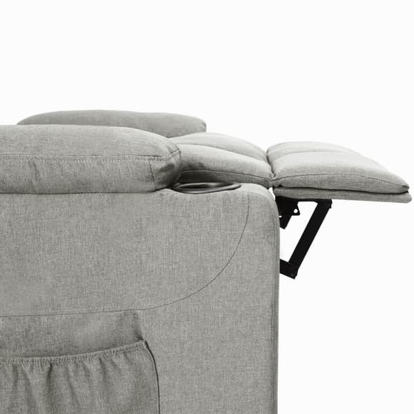 vidaXL Reclinerfåtölj ljusgrå tyg grå