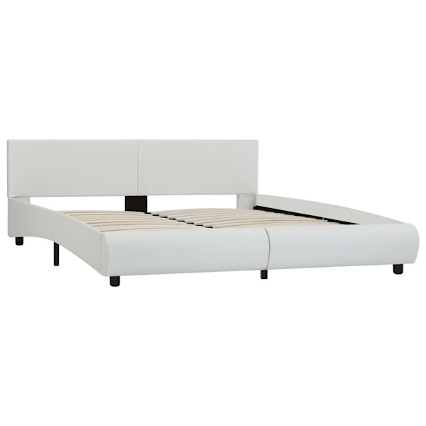 vidaXL Sängram vit konstläder 180x200 cm Vit