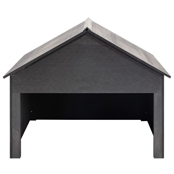 vidaXL Garage för gräsklippare grå 80x80x70 cm WPC grå