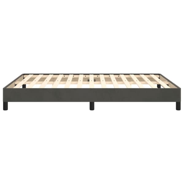 vidaXL Sängram utan madrass mörkgrå 140x200 cm sammet Grå