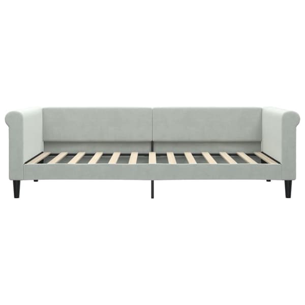 vidaXL Dagbädd utdragbar ljusgrå 90x200 cm sammet Grå