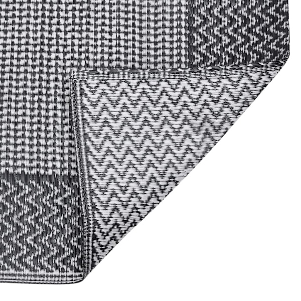 vidaXL Utomhusmatta ARAKIL svart 80x250 cm PP Svart