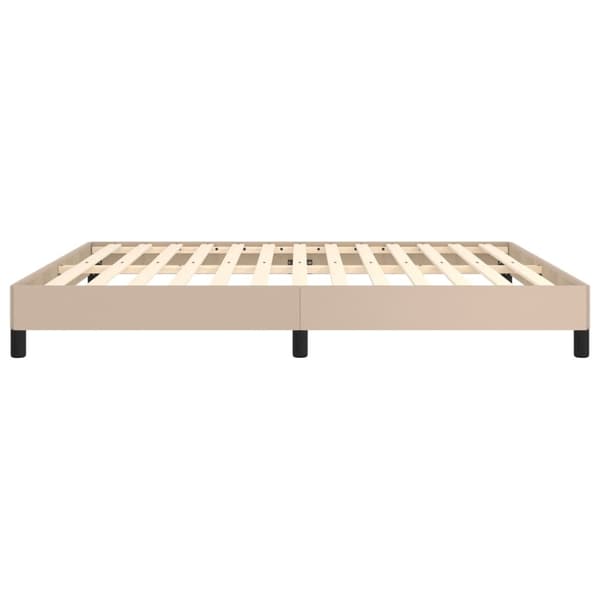 vidaXL Sängram cappuccino 180x200 cm konstläder Brun