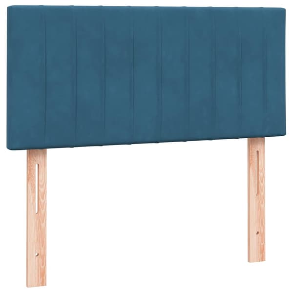 vidaXL Ramsäng med madrass mörkblå 80x210 cm sammet Blå