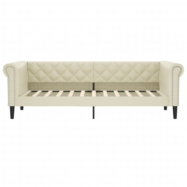vidaXL Dagbädd gräddvit 90x200 cm konstläder Kräm
