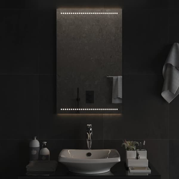vidaXL Badrumsspegel LED 50x80 cm Transparent