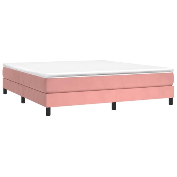 vidaXL Ramsäng rosa 180x200 cm sammet Rosa
