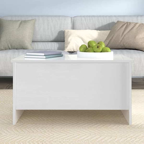vidaXL Soffbord vit högglans 80x55,5x41,5 cm konstruerat trä Vit