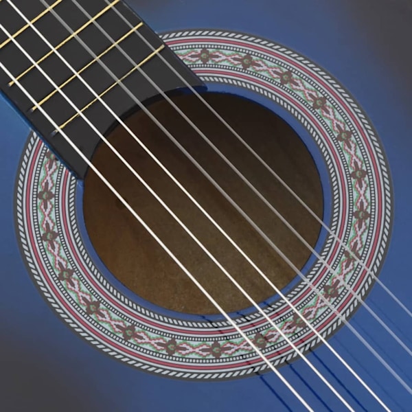 vidaXL Gitarr 12 delar med 6 strängar western blå 38" Blå