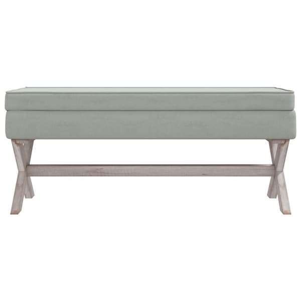 vidaXL Förvaringspall ljusgrå 110x45x49 cm sammet Grå