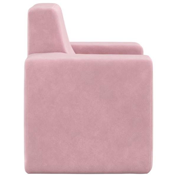 vidaXL Barnsoffa rosa mjuk plysch Rosa