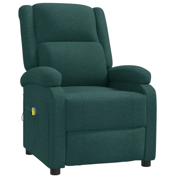 vidaXL Massagefåtölj mörkgrön tyg Grön