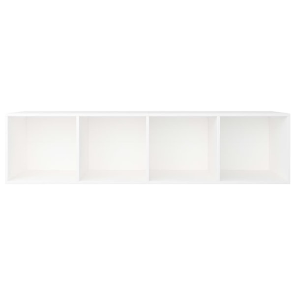 vidaXL Bokhylla/tv-bänk vit 36x30x143 cm konstruerat trä Vit