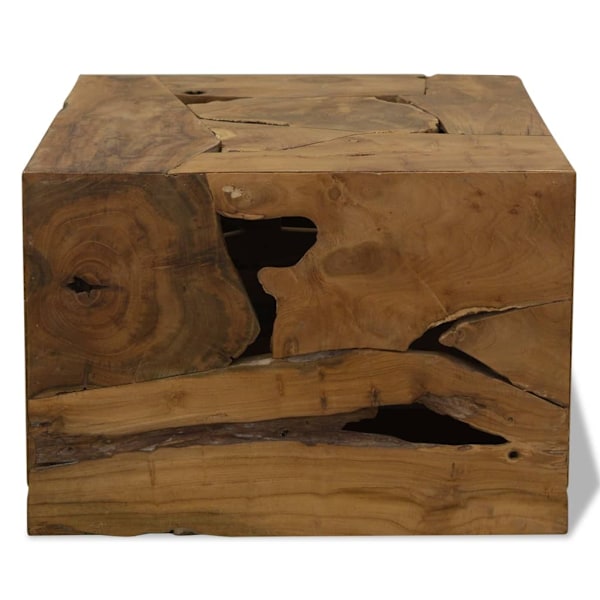 vidaXL Soffbord 50x50x35 cm äkta teak brun Brun