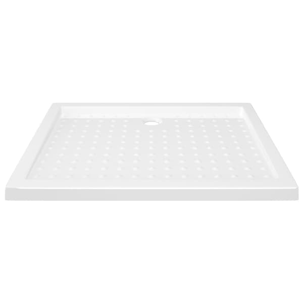 vidaXL Duschkar med prickar vit 90x70x4 cm ABS Vit