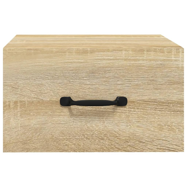 vidaXL Väggmonterat sängbord sonoma-ek 35x35x20 cm Brun