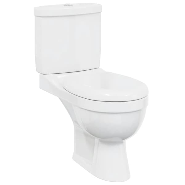vidaXL Toalettstol komplett med cistern vit Vit