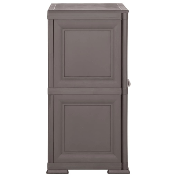 vidaXL Plastskåp 79x43x85,5 cm träimitation grå grå