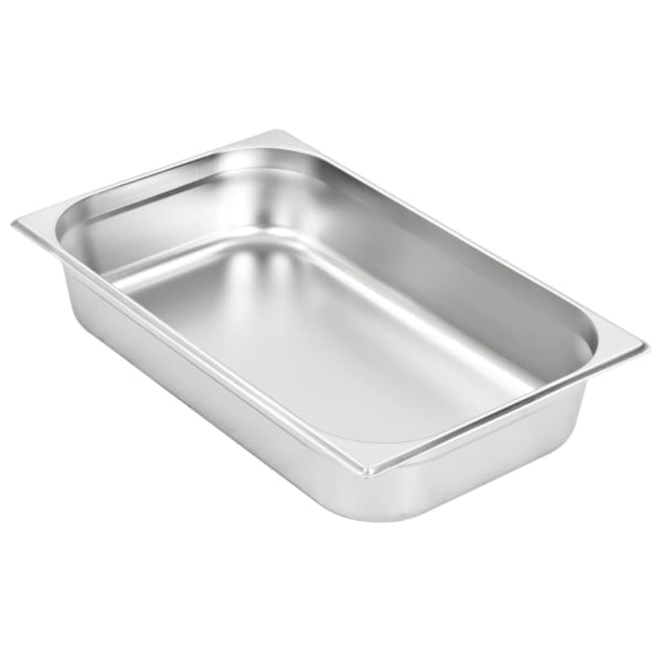 vidaXL Gastronormkantiner 4 st GN 1/1 100 mm rostfritt stål Silver