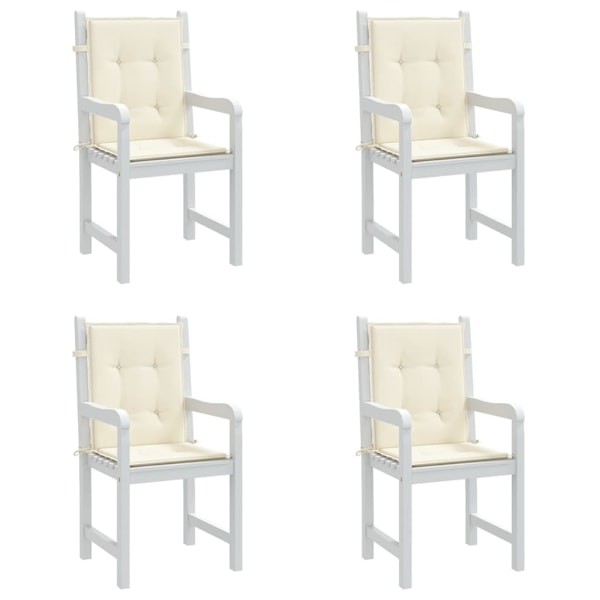 vidaXL Stolsdynor 4 st gräddvit 100x50x3 cm oxfordtyg Creme
