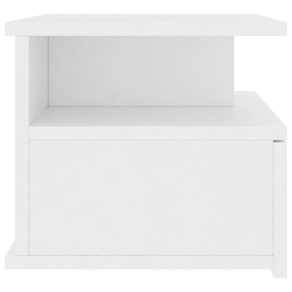 vidaXL Svävande sängbord vit 40x31x27 cm konstruerat trä Vit